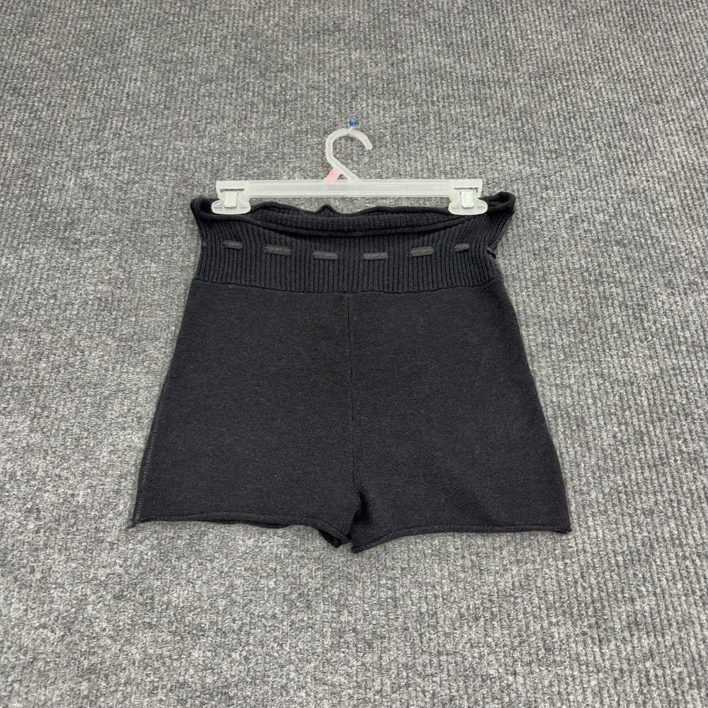 Lululemon Knit Shorts Womens 6‎ Black High Waisted Ribbed Yoga Loungewear